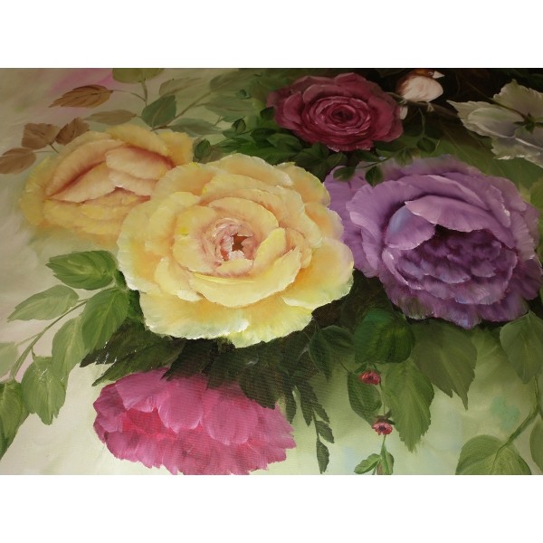 Leinwand * Rosen Blumen * Unikat handmade