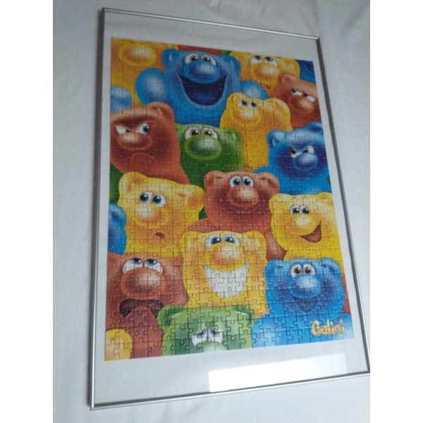 Bilderrahmen * bunte Bären Puzzle * Gelini * 60 x 40 cm