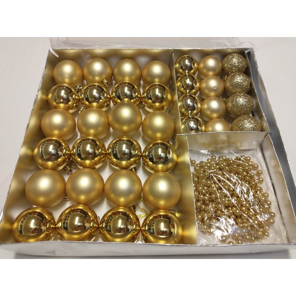 Set - Baumschmuck * Weihnachten * Kugeln * Shatterproof gold